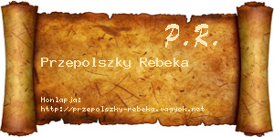 Przepolszky Rebeka névjegykártya